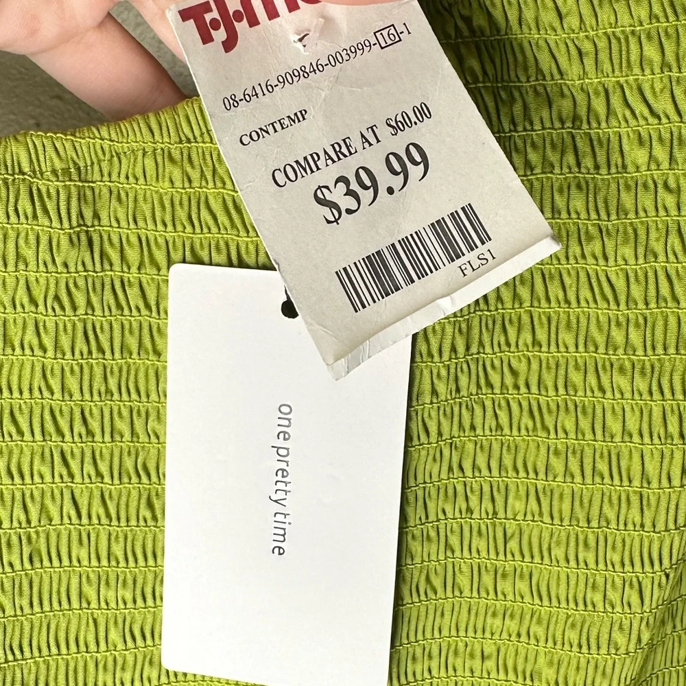 NWT One Shoulder green maxi dress - Picture 4 of 4